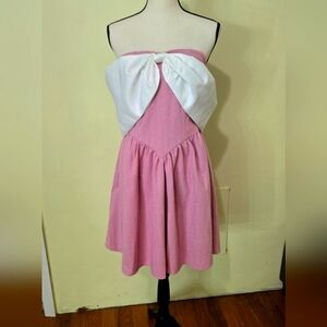Size L white/pink dress